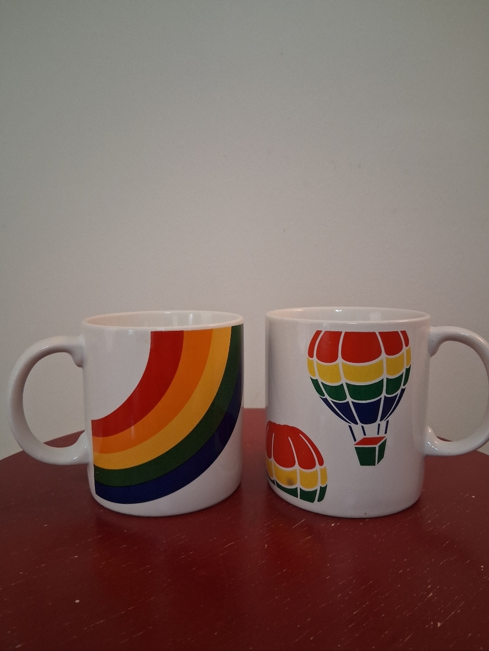 Set Of 2 Vintage 80's FTD Rainbow Coffee Mugs